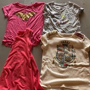 Lot of 4 girls t-shirts 5/6